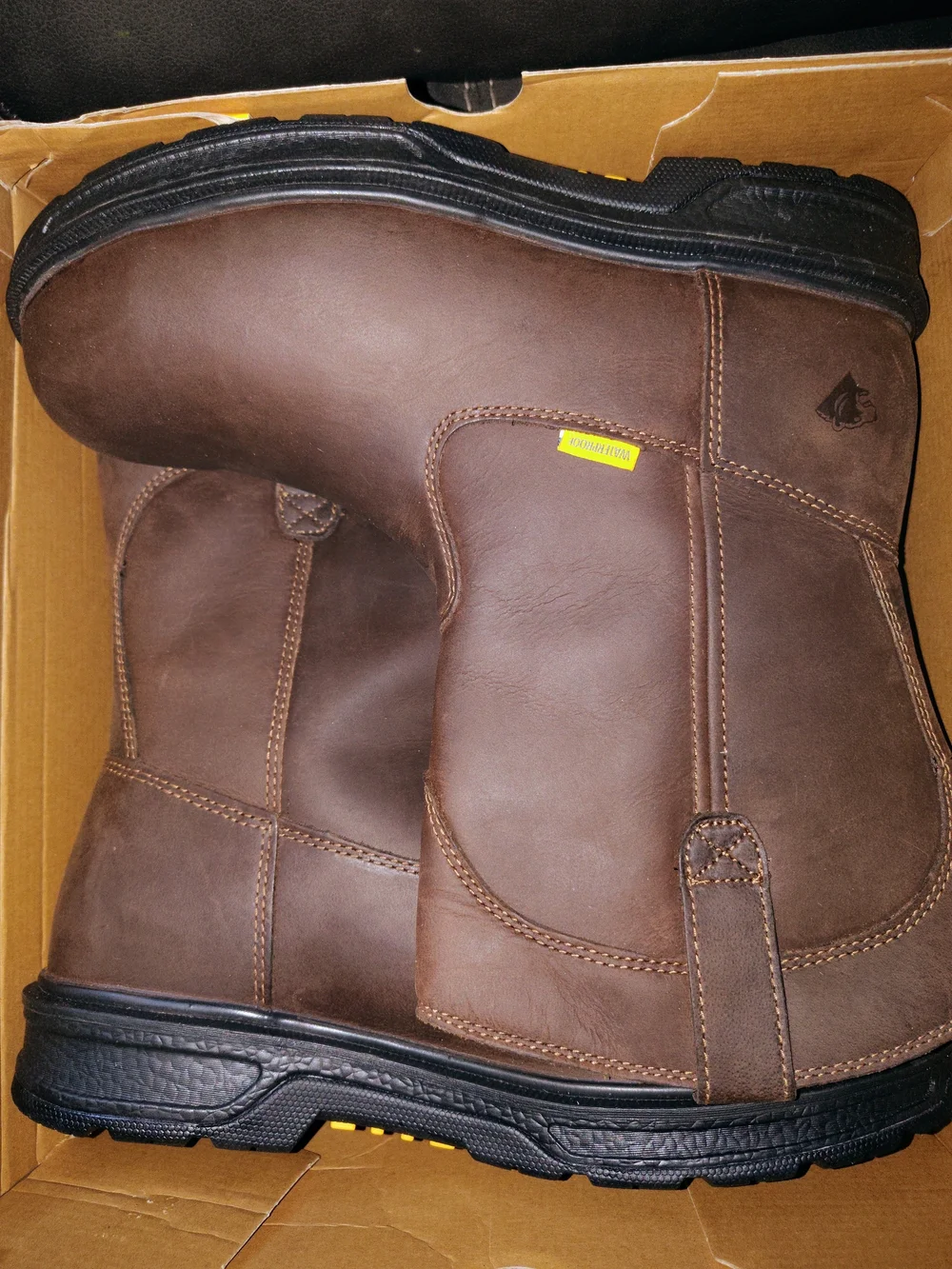 Men's Brown Work Boots - Steel Toe
